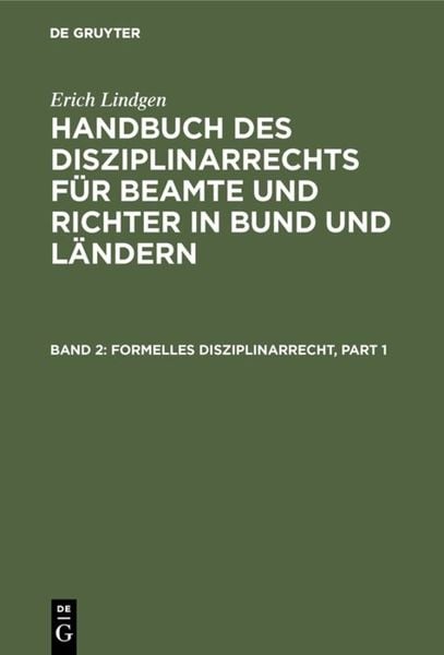 Produktbild: Formelles Disziplinarrecht