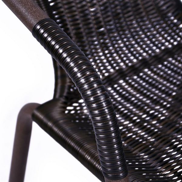 Produktbild: 3-tlg. Bistroset Balkon Stuhl Tisch Set Braun