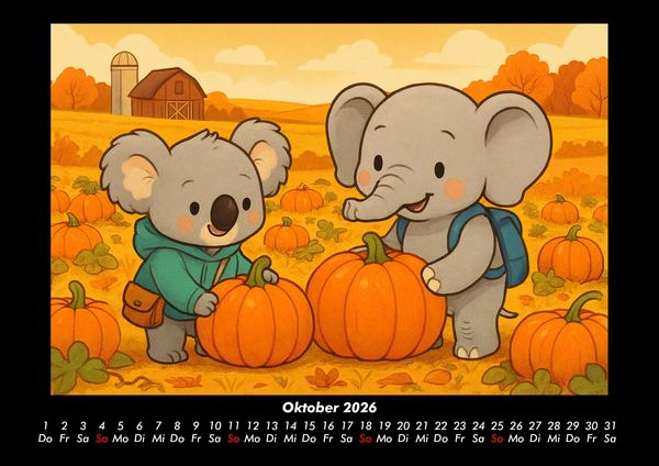 Produktbild: Kiki & Raffi - Reise durch Kanada 2026 Fotokalender DIN A3