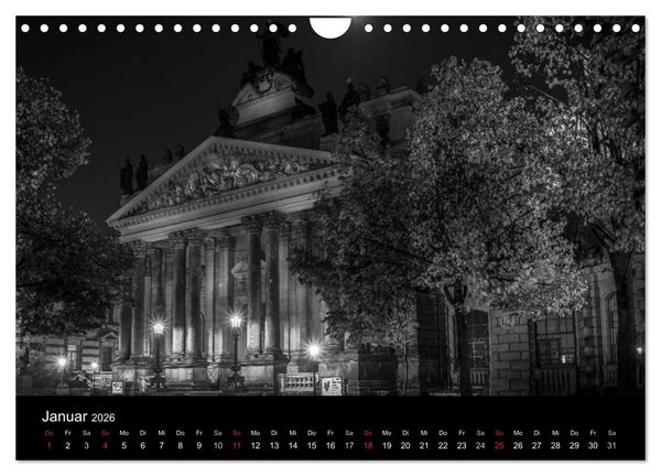 Produktbild: Dresden - Elbflorenz bei Nacht (Wandkalender 2026 DIN A4 quer), CALVENDO Monatskalender