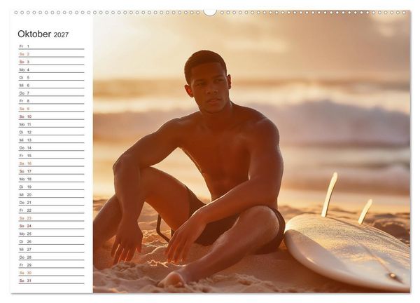 Produktbild: Hot Beach Boys (hochwertiger Premium Wandkalender 2027 DIN A2 quer), Kunstdruck in Hochglanz