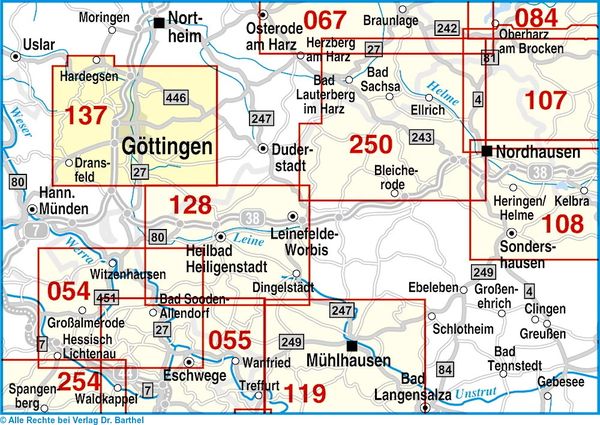 Produktbild: Radwander- und Wanderkarte G&ouml;ttingen und Umgebung 1 : 35 000