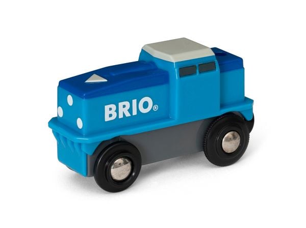 Produktbild: BRIO World - Blaue Batterie Frachtlok