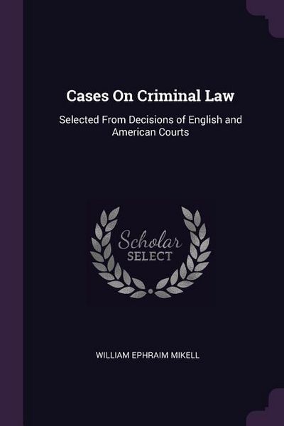 Produktbild: Cases On Criminal Law