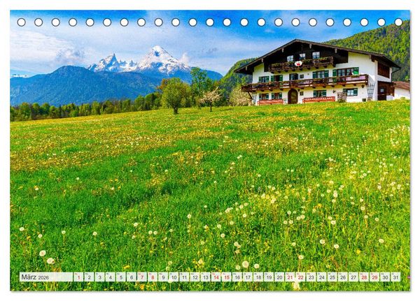 Produktbild: Urlaub im Berchtesgadener Land (Tischkalender 2026 DIN A5 quer), CALVENDO Monatskalender