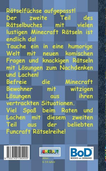 Produktbild: Funcraft - Noch mehr inoffizielle R&auml;tsel f&uuml;r Minecraft Fans