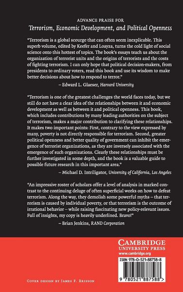 Produktbild: Terrorism, Economic Development, and Political Openness