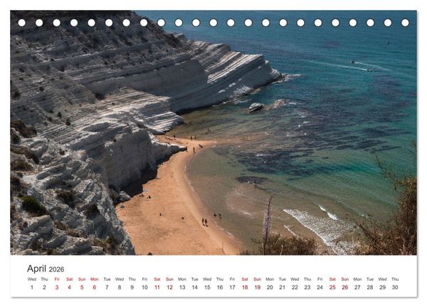Produktbild: Sicily - The island where winter does not exist (Desk Calendar 2026 DIN A5 landscape), CALVENDO 12 Month DeskCalendar