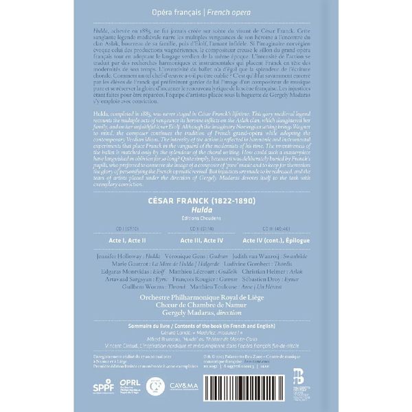 Produktbild: Franck, C: Cesar Franck: Hulda - Oper in 5 Akten. (3 CD + Bu