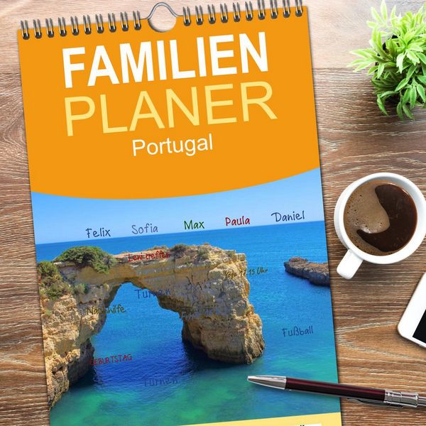 Produktbild: Familienplaner 2026 - Portugal mit 5 Spalten (Wandkalender, 21 x 45 cm) CALVENDO