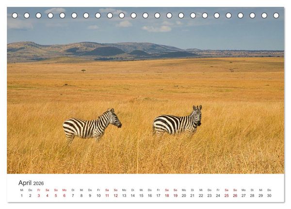 Produktbild: Kenia - Eine Entdeckungsreise durch das Land im Osten Afrikas (Tischkalender 2026 DIN A5 quer), CALVENDO Monatskalender