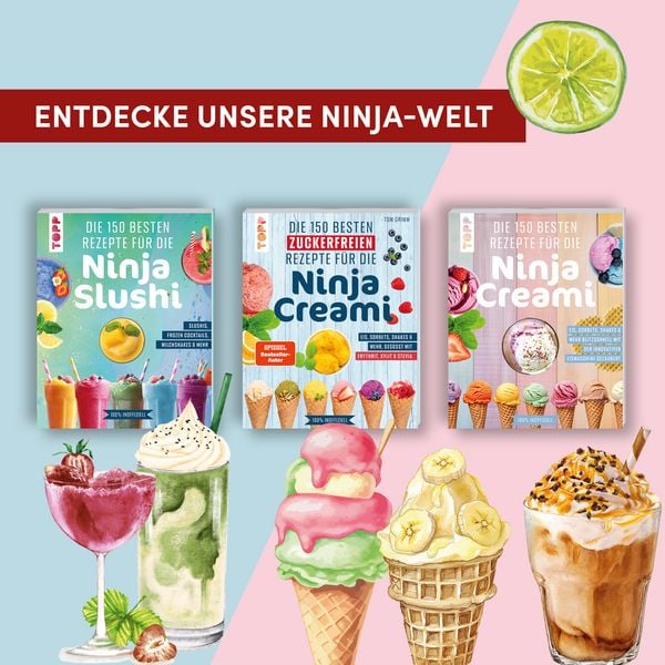 Produktbild: Die 150 besten zuckerfreien Rezepte f&uuml;r die Ninja Creami