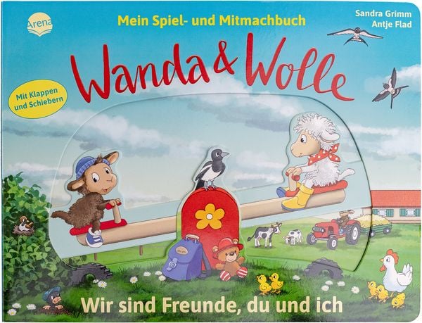 Mein Spiel- und Mitmachbuch – Wanda und Wolle. Wir sind Freunde, du und ich, Gebundene Ausgabe von Sandra Grimm, Arena, 9783401721644