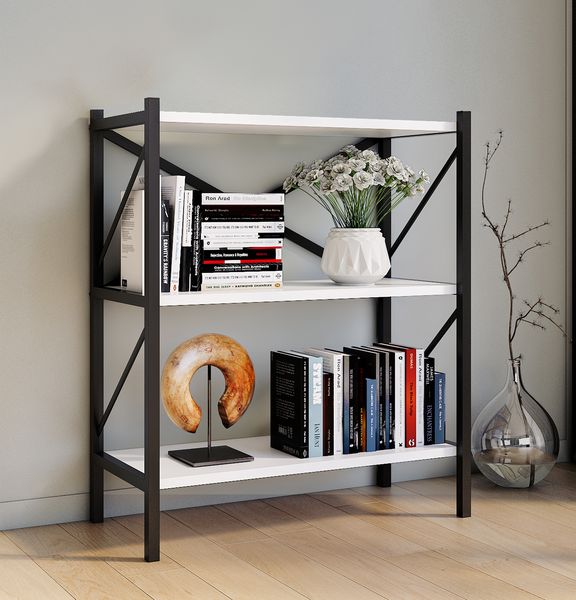 Produktbild: Holz Metall Stand Regal B&uuml;ro B&uuml;cher Insasi 2fach