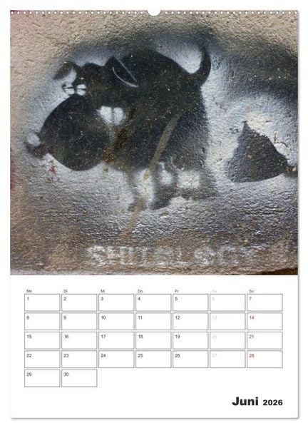Produktbild: STENCIL ART 2026 - Schablonen Graffiti an H&auml;userfassaden / Planer (Wandkalender 2026 DIN A2 hoch), CALVENDO Monatskalender