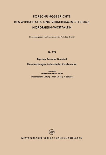 Produktbild: Untersuchungen industrieller Gasbrenner