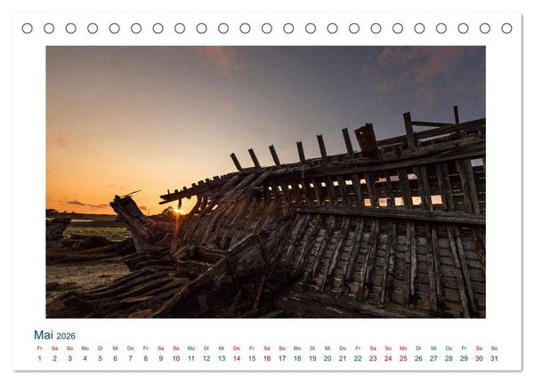 Produktbild: Faszination Schiffsfriedhof (Tischkalender 2026 DIN A5 quer), CALVENDO Monatskalender