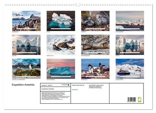 Produktbild: Expedition Antarktis (Wandkalender 2026 DIN A2 quer), CALVENDO Monatskalender