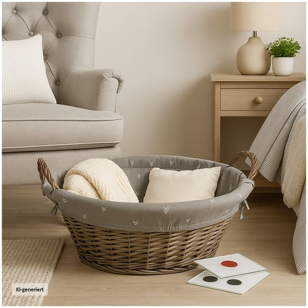 Produktbild: HTI-Living Aufbewahrungskorb 57 x 44 cm Weide Aufbewahrungskorb 57 x 44 cm Weide