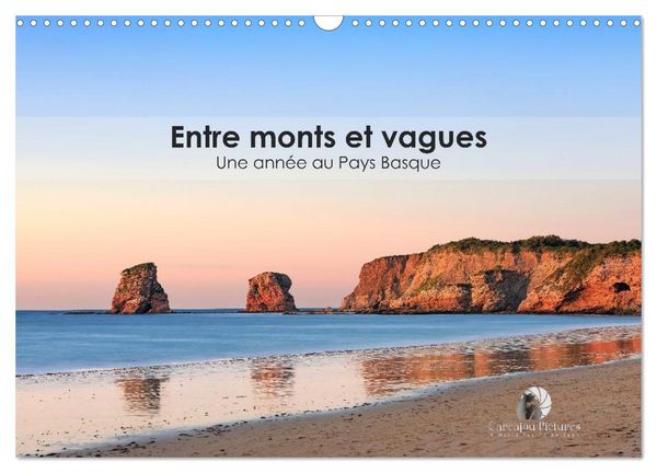 Entre monts et vagues - Une année au Pays Basque (Calendrier mural 2026 DIN A3 vertical), CALVENDO calendrier mensuel