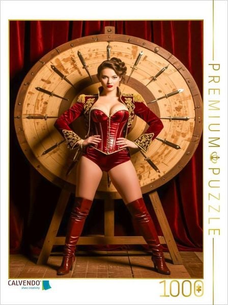CALVENDO Puzzle Die Frau des Messerwerfers | 1000 Teile Lege-Größe 64x48cm Foto-Puzzle für glückliche Stunden, Sonstige von , Calvendo Puzzle