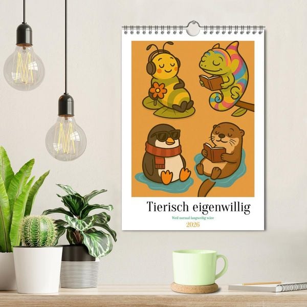 Produktbild: Tierisch eigenwillig - Weil normal langweilig w&auml;re (Wandkalender 2026 DIN A4 hoch), CALVENDO Monatskalender