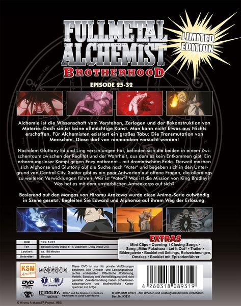 Produktbild: Fullmetal Alchemist - Brotherhood Vol. 4/Episode 25-32 [LE] [2 DVDs]