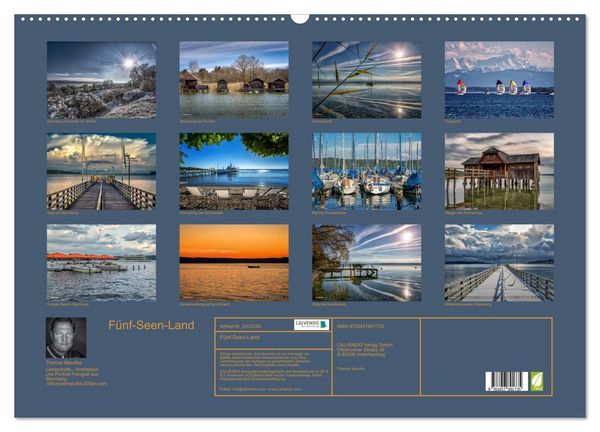 Produktbild: F&uuml;nf-Seen-Land (Wandkalender 2026 DIN A2 quer), CALVENDO Monatskalender