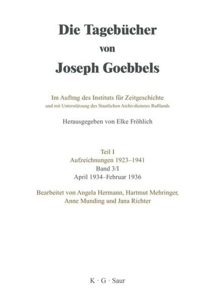 Produktbild: April 1934 - Februar 1936