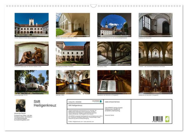 Produktbild: Stift Heiligenkreuz (Wandkalender 2026 DIN A2 quer), CALVENDO Monatskalender