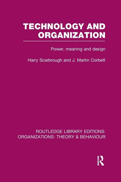 Produktbild: Technology and Organization (RLE