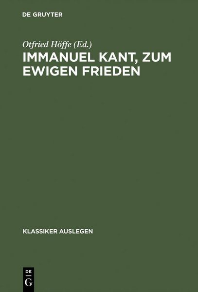 Produktbild: Immanuel Kant, zum ewigen Frieden