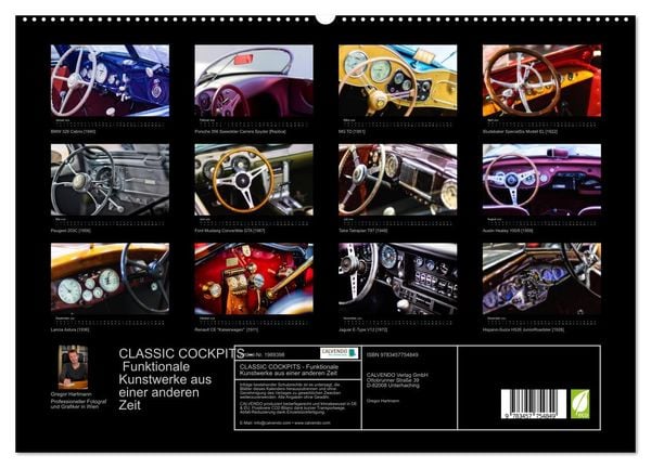 Produktbild: CLASSIC COCKPITS - Funktionale Kunstwerke aus einer anderen Zeit (hochwertiger Premium Wandkalender 2026 DIN A2 quer), Kunstdruck in Hochglanz