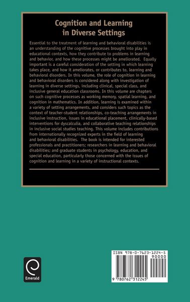 Produktbild: Cognition and Learning in Diverse Settings