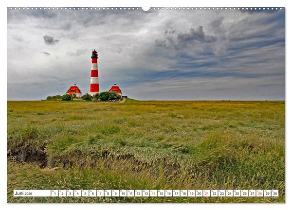 Produktbild: Die Nordsee zwischen Stade und Pellworm (hochwertiger Premium Wandkalender 2026 DIN A2 quer), Kunstdruck in Hochglanz