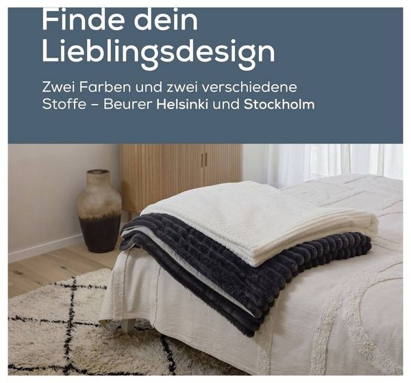 Produktbild: Beurer HD 82 Stockholm Heizdecke Grau