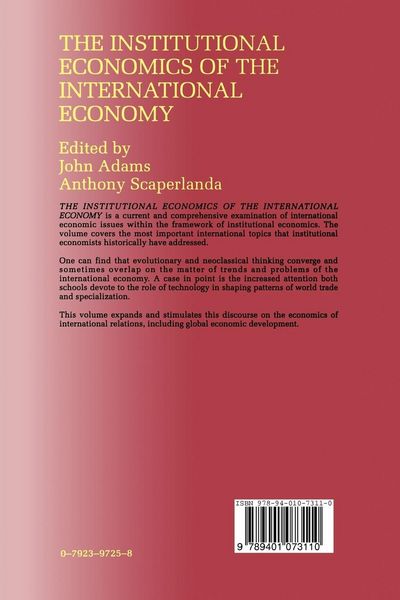 Produktbild: The Institutional Economics of the International Economy