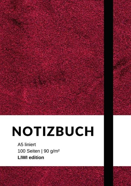 Notizbuch A5 liniert - 100 Seiten 90g/m² - Soft Cover violett