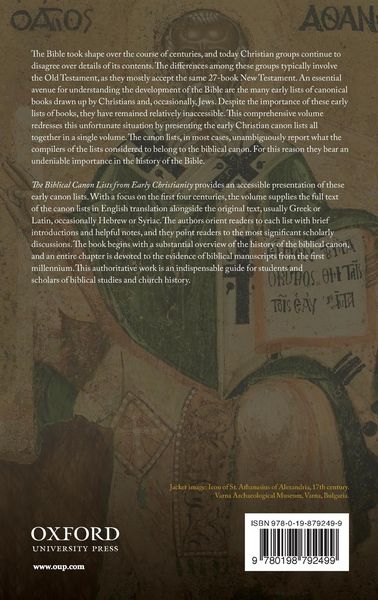 Produktbild: Biblical Canon Lists from Early Christianity