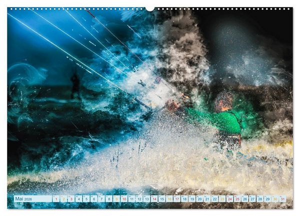 Produktbild: Kitesurfen extrem cool (Wandkalender 2026 DIN A2 quer), CALVENDO Monatskalender