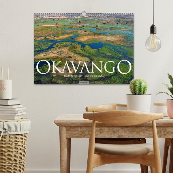 Produktbild: Okavango - Das Delta von oben (Wandkalender 2026 DIN A3 quer), CALVENDO Monatskalender