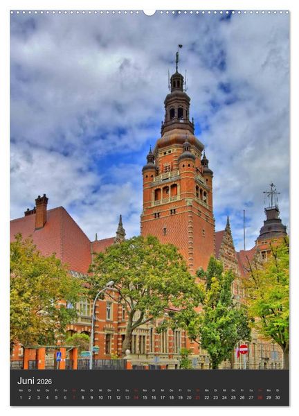 Produktbild: Stettin Szczecin (hochwertiger Premium Wandkalender 2026 DIN A2 hoch), Kunstdruck in Hochglanz