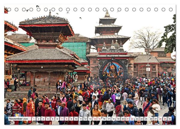 Produktbild: KATHMANDU, Nepals Hauptstadt (Tischkalender 2026 DIN A5 quer), CALVENDO Monatskalender