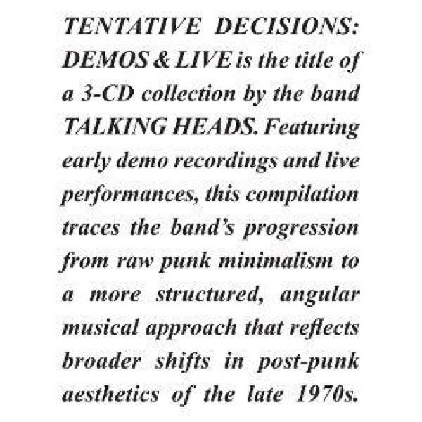 Produktbild: Tentative Decisions: Demos & Live