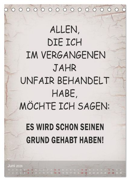Produktbild: Ziemlich schlecht gelaunt (Tischkalender 2026 DIN A5 hoch), CALVENDO Monatskalender