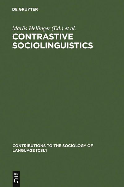 Produktbild: Contrastive Sociolinguistics