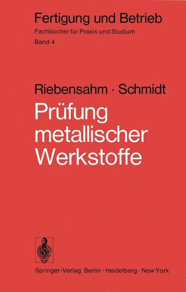 Produktbild: Pr&uuml;fung metallischer Werkstoffe
