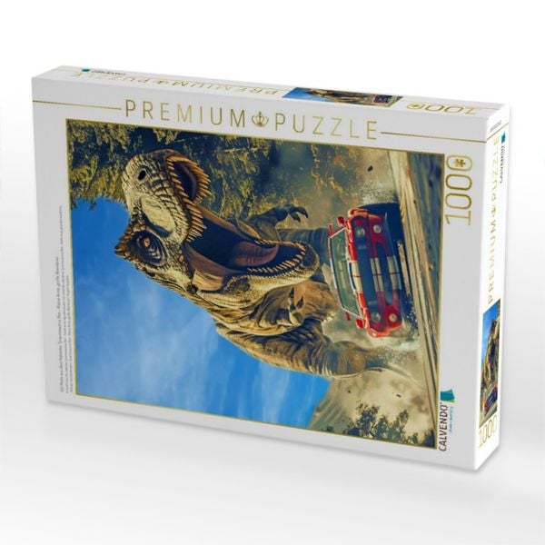 Produktbild: CALVENDO Puzzle Ein Motiv aus dem Kalender Tyrannosaurus Rex - Kleine Arme, gro&szlig;e Abenteuer | 1000 Teile Lege-Gr&ouml;&szlig;e 64x48cm Foto-Puzzle f&uuml;r gl&uuml;ckliche