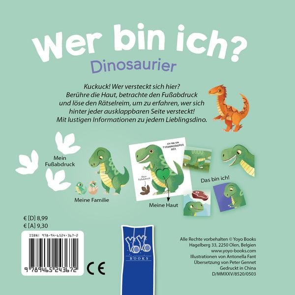 Produktbild: Wer bin ich? F&uuml;hlen und Entdecken - Dinosaurier