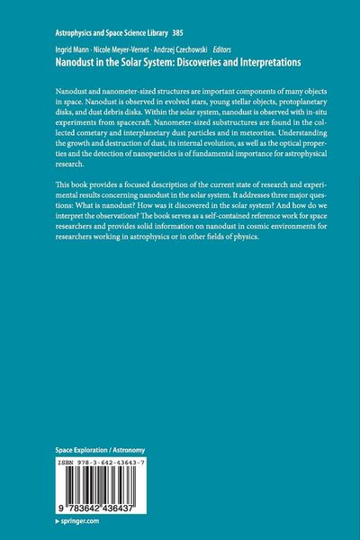 Produktbild: Nanodust in the Solar System: Discoveries and Interpretations